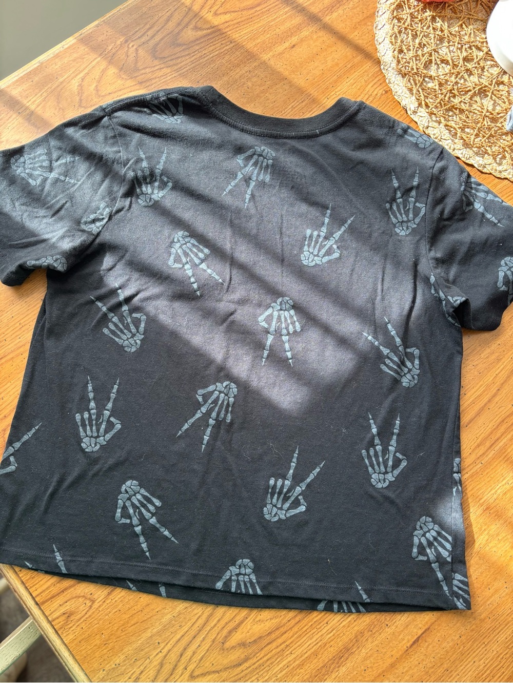 Women’s Black Graphic Tee with Skeleton Print - "Literally Dead Right Now" - Picture 6 of 6